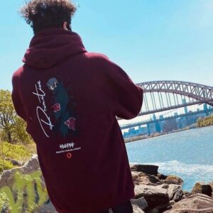 Crows Burgundy Hoodie