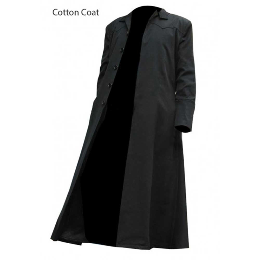 Matrix Coat | Keanu Reeves Black Neo Coat