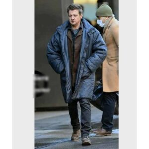 Clint Barton Hawkeye Jeremy Renner Black Puffer Coat