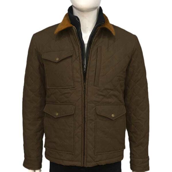 John Dutton Yellowstone Season 4 Quilted Jacket - Image 2