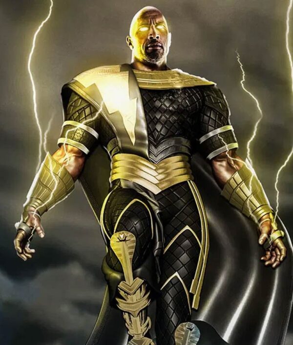 Black Adam Leather Jacket Rock