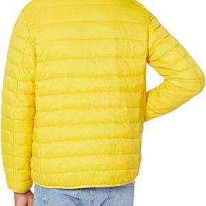 Mens Hooded Yellow Puffer Jacket