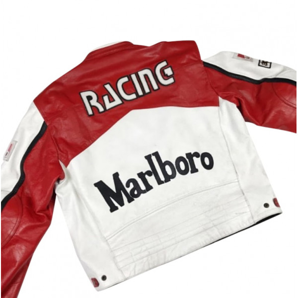 Marlboro Vintage Jacket | Biker Leather Jacket Mens