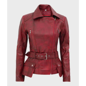 Womens-Distressed-Maroon-Biker-Jacket-600x600