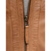 Mens Slim Fit Brown Leather Jacket - Image 3