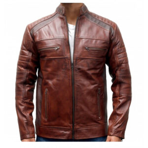 Men's Brown Cafe Racer Jacket