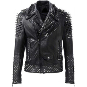mens-silver-spikes-studded-black-brando-leather-jacket-600x600