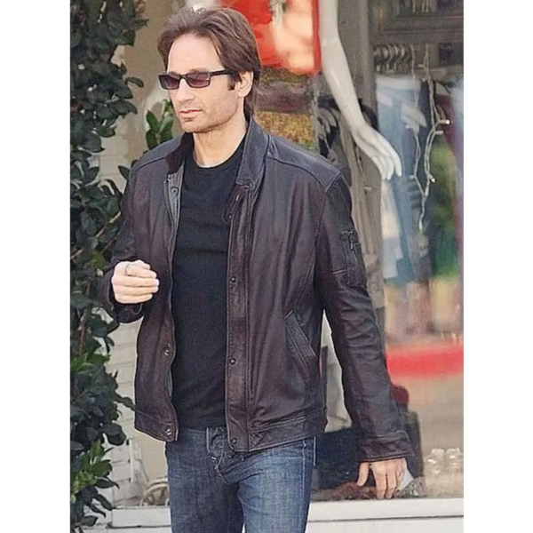 Californication Hank Moody Black Leather Jacket - Image 2