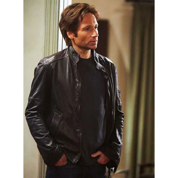 Californication Hank Moody Black Leather Jacket - Image 3