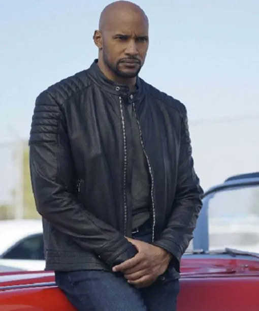 Henry Simmons Agents of Shield Series Black Leather