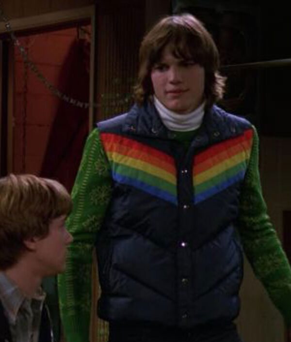 Ashton Kutcher That 70s Show Puffer Vest - Image 3