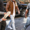 Drake Brown Varsity Bomber Jacket - Image 4