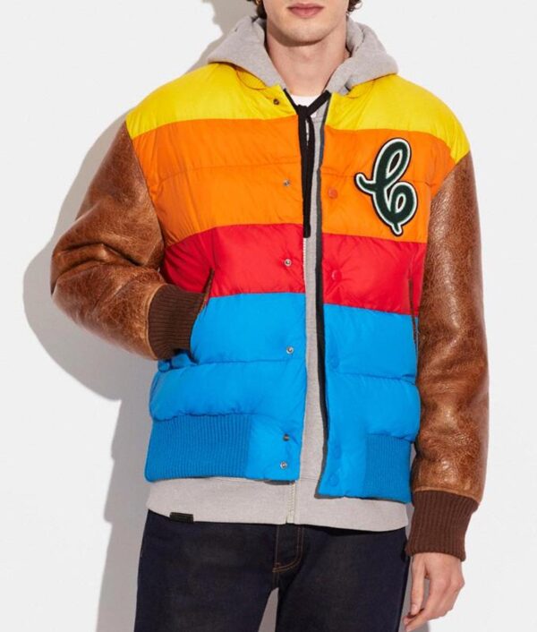 Hybrid Puffer Varsity Jacket - Image 2