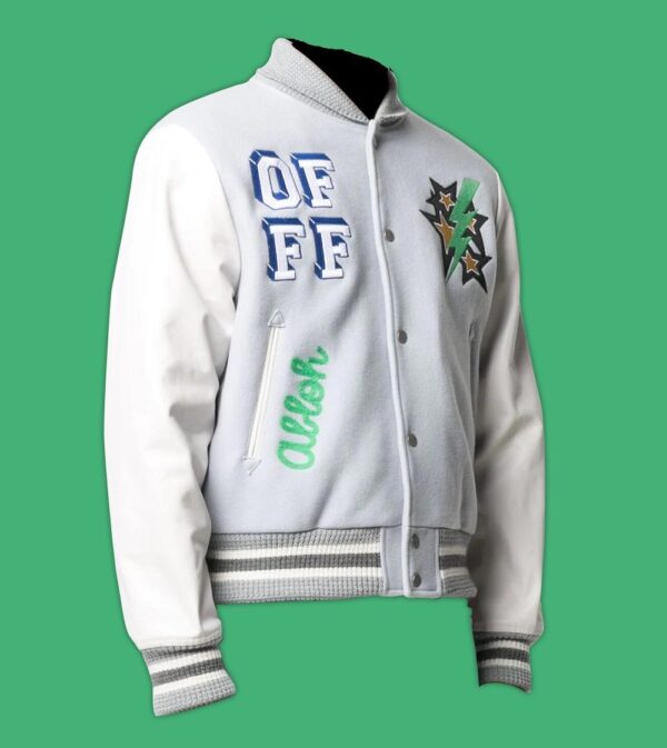 Lil Durk Off White Bomber Jacket - Image 3