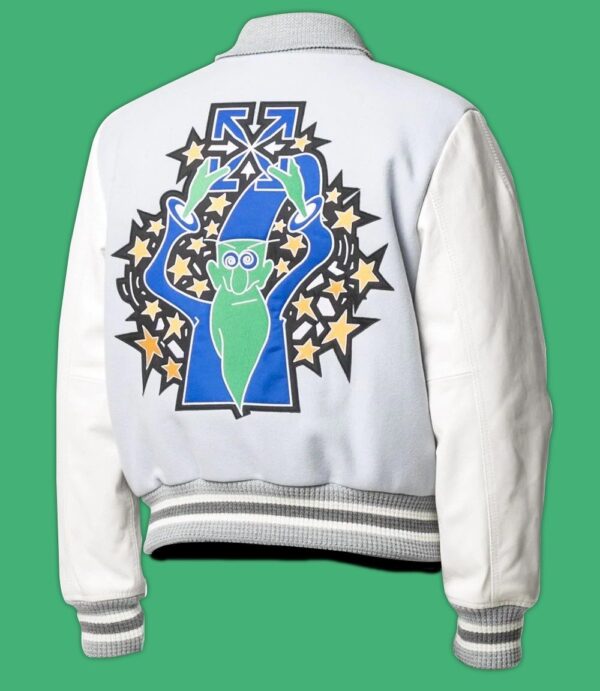 Lil Durk Off White Bomber Jacket - Image 2