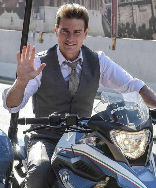 Tom Cruise Mission Impossible 7 Ethan Hunt Grey Vest