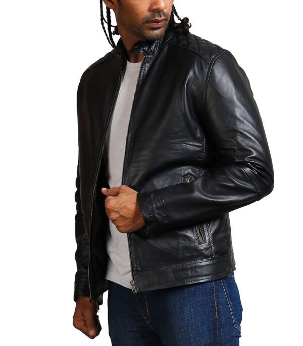 American Flag Skull Biker Jacket - Image 6