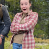 The Last Of US Bella Ramsey Pink Plaid Shirt - Image 4