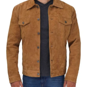 Light Brown Suede Leather Jacket