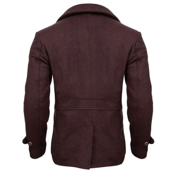 Loki S02 Tom Hiddleston Brown Peacoat - Image 4