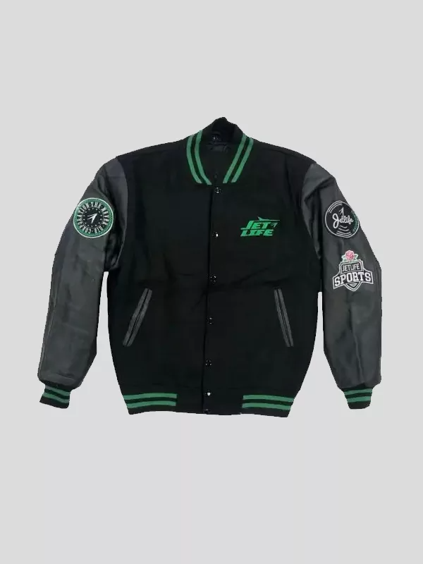 Jet Life Varsity Jacket | Green Varsity Bomber Jacket