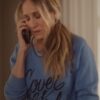 And Just Like That Carrie Bradshaw Blue Sweatshirt - Image 3