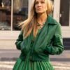 And Just Like That S02 Carrie Bradshaw Green Bomber Jacket
