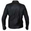Punisher Skull Black Leather Jacket - Image 3