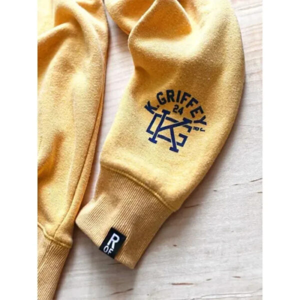 Ken Griffey Jr. 24 The Kid Yellow Hoodie - Image 3