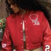 Teyana Taylor Jordan Red Varsity Jacket