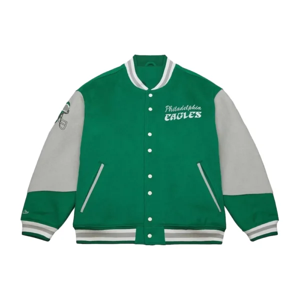 90s Eagles Letterman Jacket - Image 2