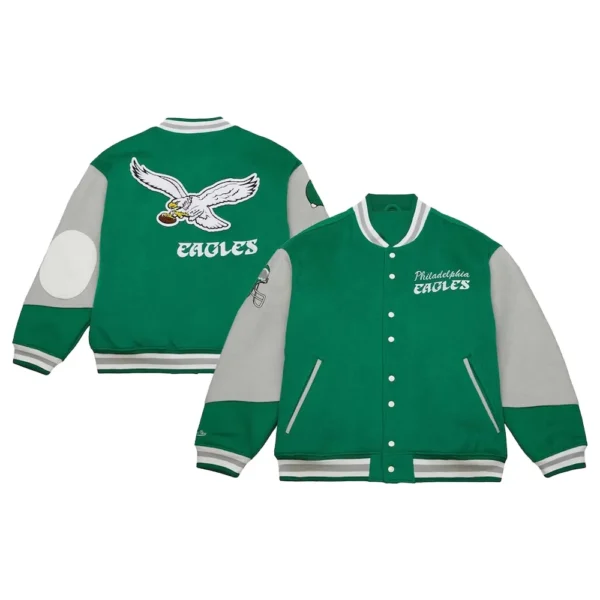 90s Eagles Letterman Jacket - Image 4