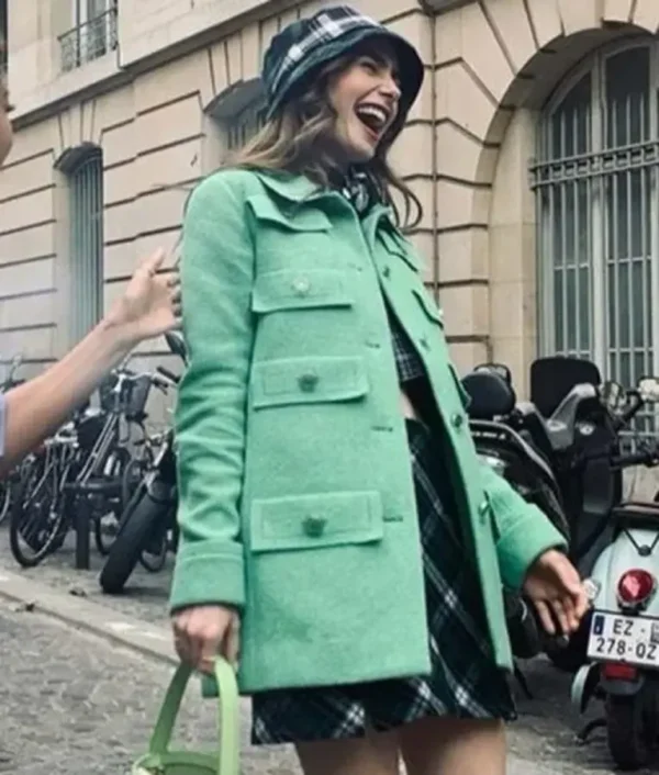 Emily In Paris Emily Cooper Green Coat