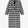 Only Murders In The Building S03 Selena Gomez Black & White Houndstooth Coat - Image 2