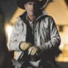 Yellowstone S05 John Dutton Cream White Jacket