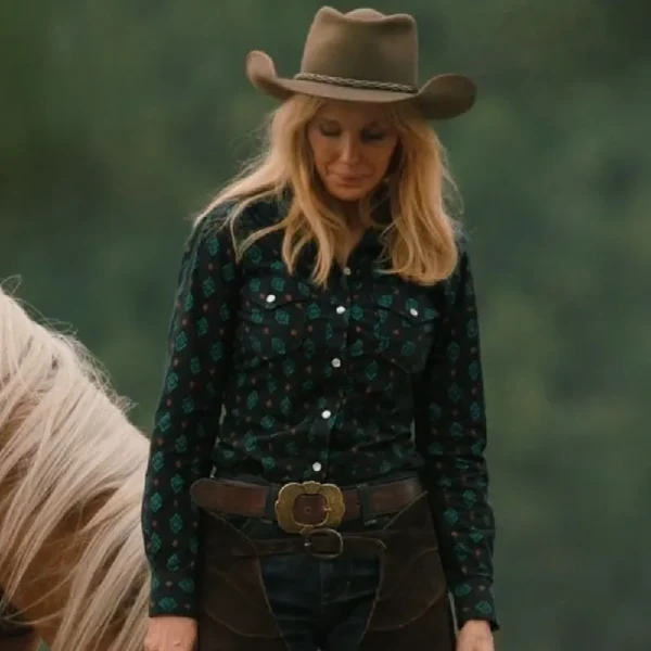 Yellowstone S05 Beth Dutton Printed Cotton Shirt