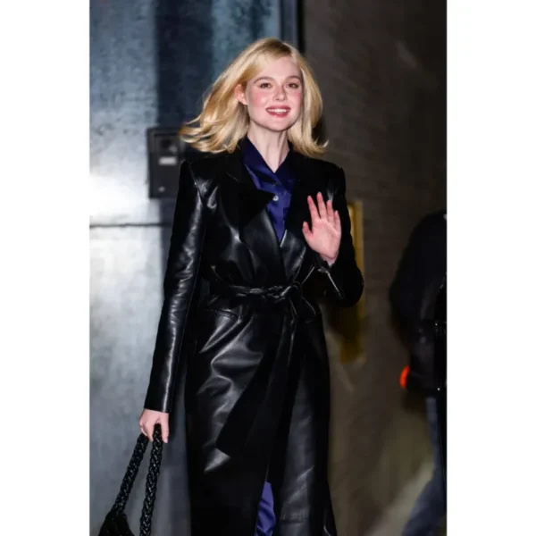 Elle Fanning NYC Night Out Coat - Image 3