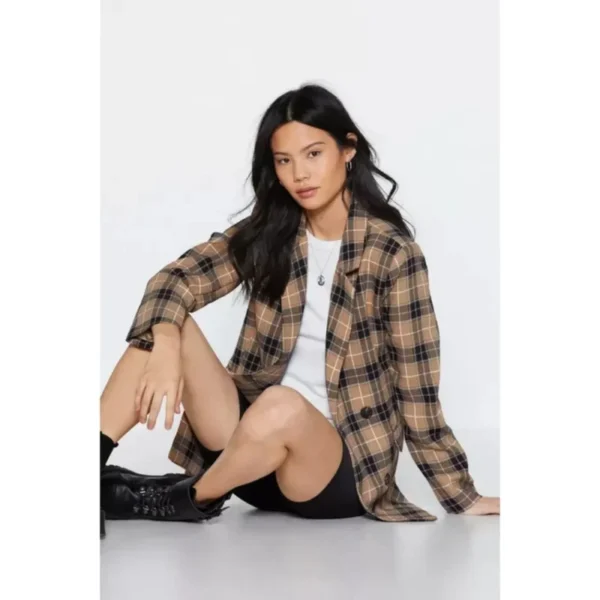 Murder In A Small Town Cassandra Lee Plaid Blazer - Image 2