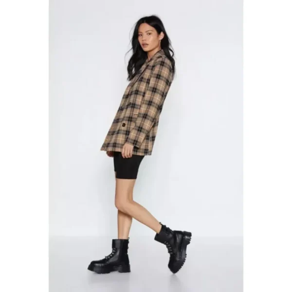 Murder In A Small Town Cassandra Lee Plaid Blazer - Image 4