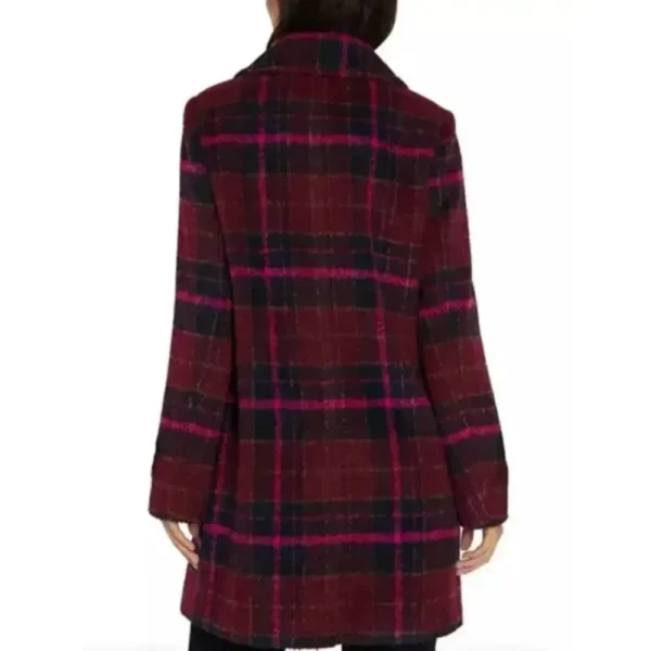 Murder in a Small Town Zoe Strachan Plaid Coat - Image 3