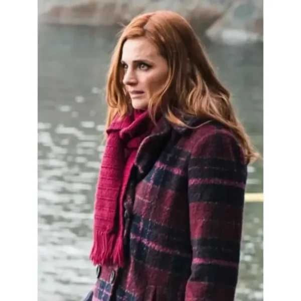 Murder in a Small Town Zoe Strachan Plaid Coat - Image 4