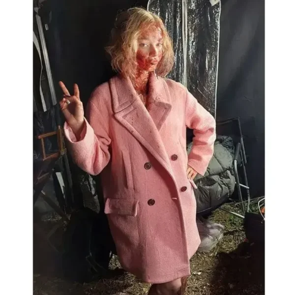Wednesday S02 Enid Sinclair Pink Coat - Image 5