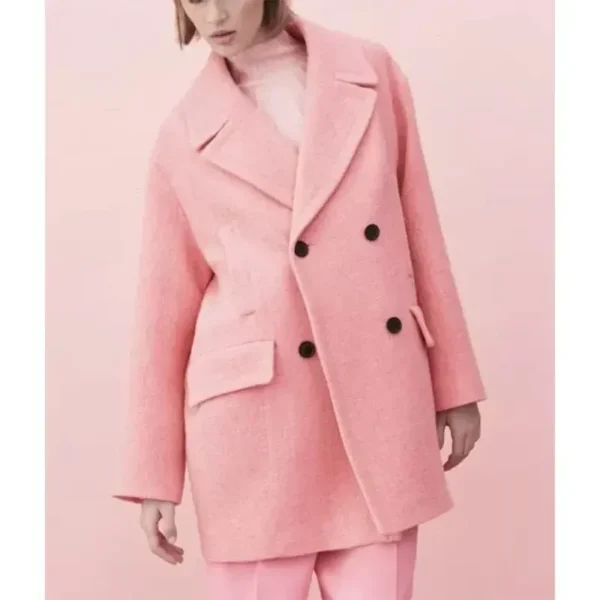 Wednesday S02 Enid Sinclair Pink Coat - Image 2