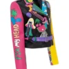 Women’s Graffiti Printed Cropped Leather Bikers Jacket - Image 3