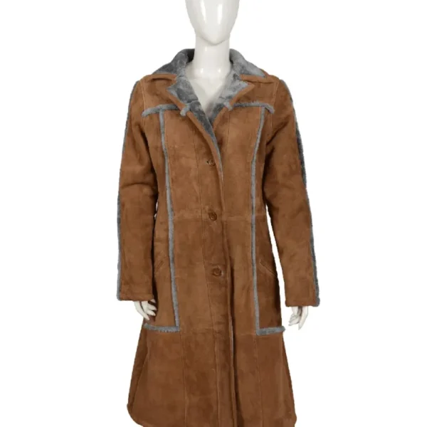 Yellowstone Beth Dutton Suede Leather Coat - Image 2