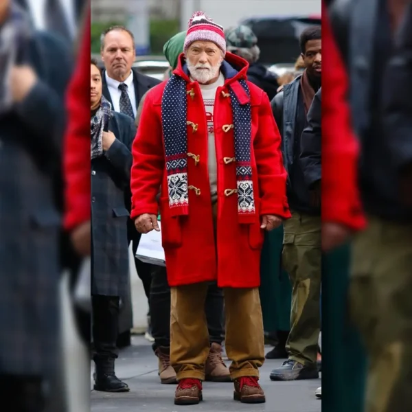 Arnold Schwarzenegger Santa Red Coat - Image 4