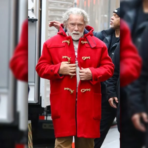 Arnold Schwarzenegger Santa Red Coat - Image 6