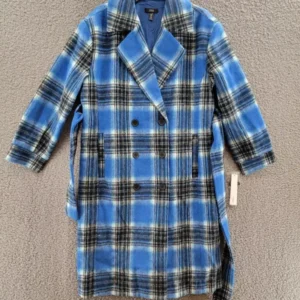 Elsbeth Carrie Preston Blue Plaid Coat