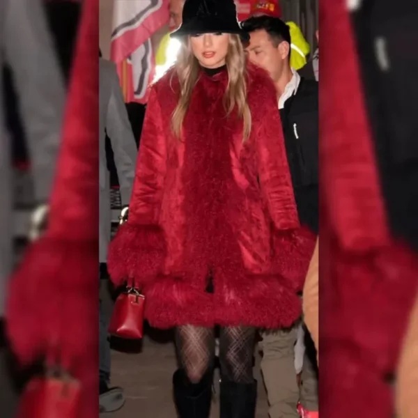 Taylor Swift Chiefs Fur Coat - Image 4