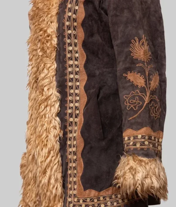 A Complete Unknown 2024 Sylvie Russo Suede Fur Jacket - Image 5